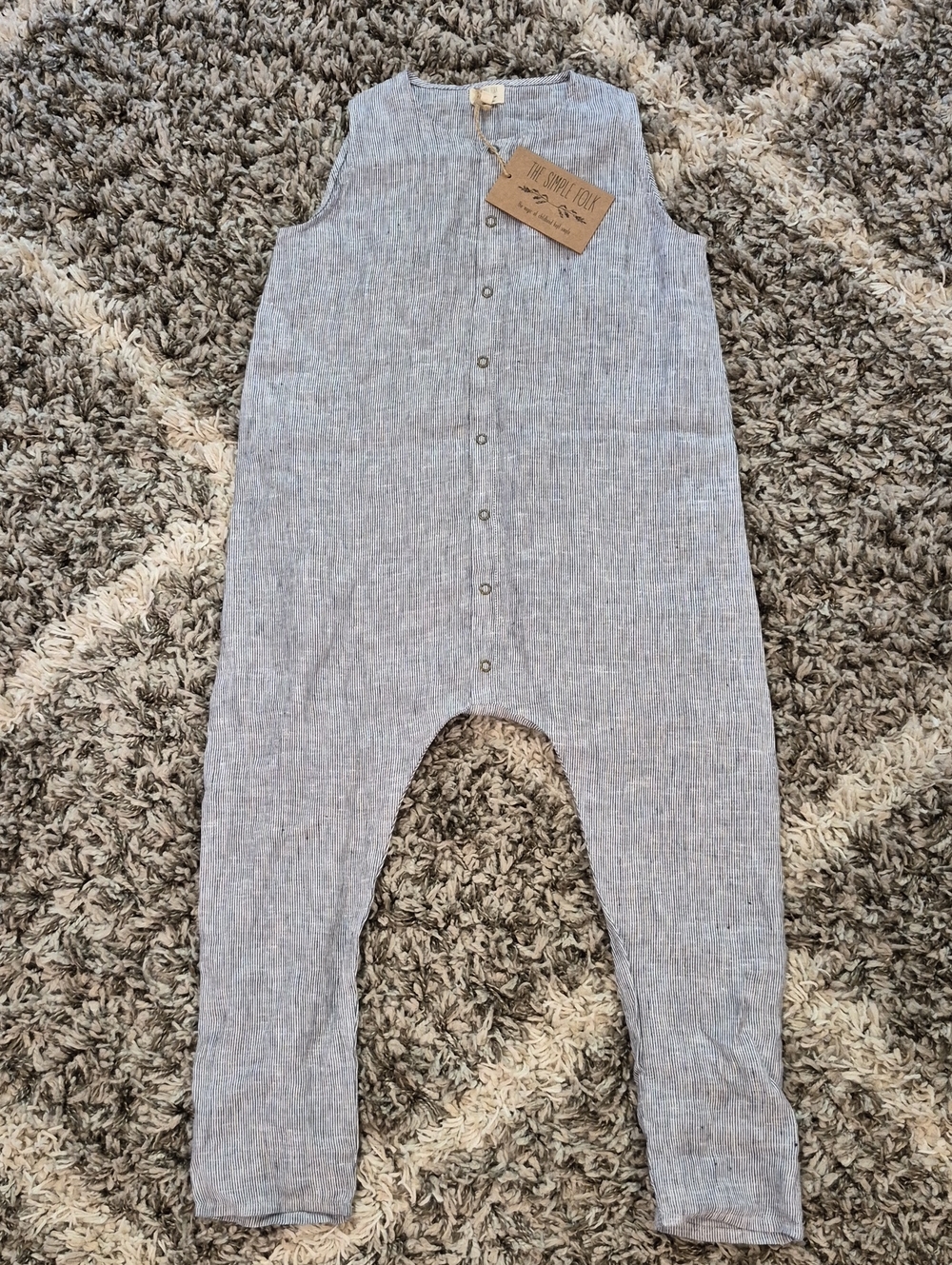 The Simple Folk Organic Linen Forest Playsuit